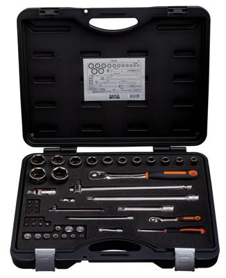 Bahco Doppenset 1/4" en 1/2" | omkeerbare ratel | zeskant | metrisch - 47-delig - koffer - 7847SS Bahco Doppenset 1/4" en 1/2" | omkeerbare ratel | zeskant | metrisch - 47-delig - koffer - 7847SS