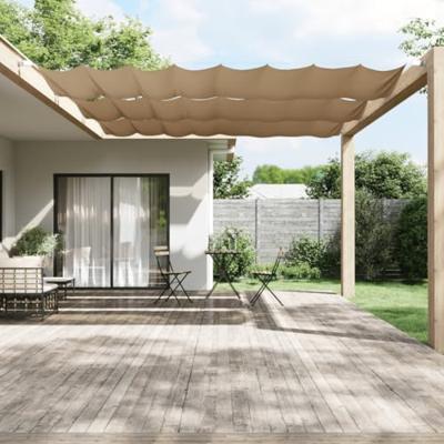 VidaXL Luifel verticaal 140x800 cm oxford stof taupe VidaXL Luifel verticaal 140x800 cm oxford stof taupe