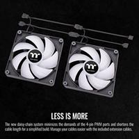 Thermaltake CT120 ARGB Sync PC Computer behuizing Ventilator Zwart, Wit 2 stuk(s) - thumbnail