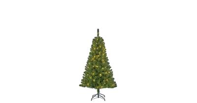 kunstkerstboom black box Charlton met led groen h155 x d91cm