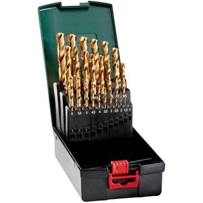 Metabo 627191000 Metaal-spiraalboorset 25-delig 1 mm, 1.5 mm, 2 mm, 2.5 mm, 3 mm, 3.5 mm, 4 mm, 4.5 mm, 5 mm, 5.5 mm, 6 mm, 6.5 mm, 7 mm, 7.5 mm, 8 mm, 8.5 mm,
