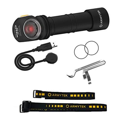 ArmyTek Wizard C2 WR Magnet White & Red Hoofdlamp werkt op een accu LED Met magneethouder 1100 lm 3 h 65 g