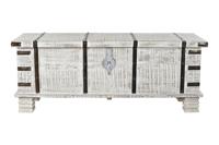 Kist DKD Home Decor Metaal Wit Mangohout (116 x 40 x 45 cm) - thumbnail