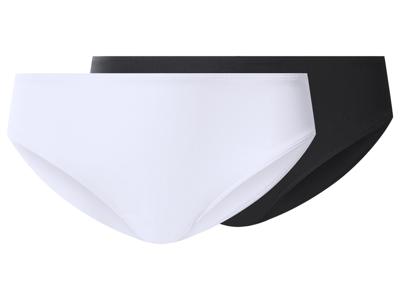 esmara Set van 2 dames onderbroeken (Zwart/wit, M (40/42))