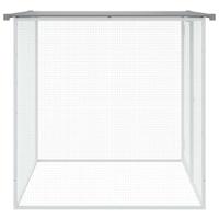 Kippenhok met dak 103x98x90 cm gegalvaniseerd staal lichtgrijs - thumbnail