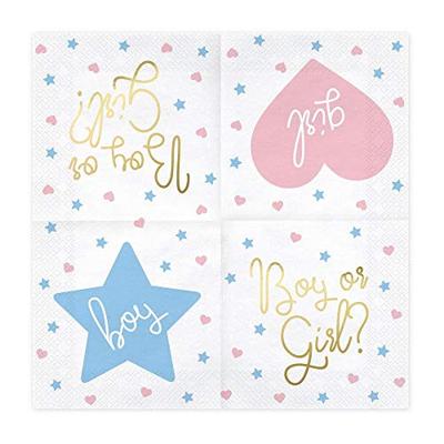 Gender Reveal &apos;Boy or Girl&apos; servetten