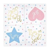 Gender Reveal &apos;Boy or Girl&apos; servetten - thumbnail