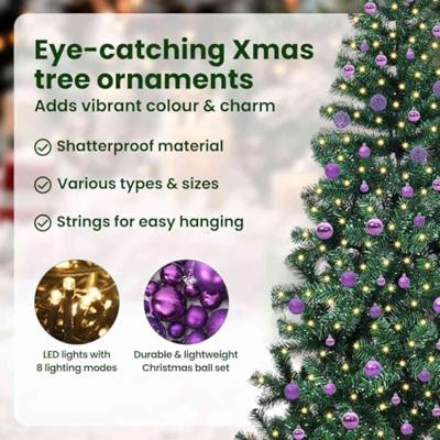 VidaXL Kunstmatig voorverlicht kerstboom groen 240 cm pvc en metaal