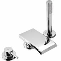 Max Badrandcombinatie MAX met waterval en handdouche antikalk 162161 Tres - thumbnail