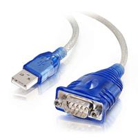 C2G 0,45m USB-A manspersoon naar DB9 manspersoon Serial Adapter kabel - thumbnail