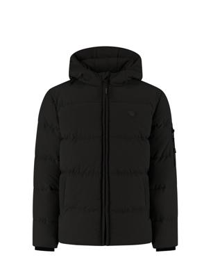 Ballin winter winterjas jongens - zwart - gewatteerd - logo badge