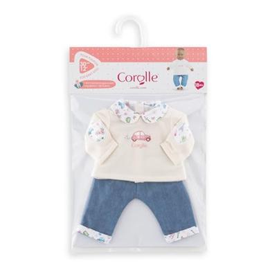 Corolle t-shirt en spijkerbroek voor babypop, 30cm