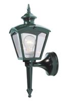 Klassieke buitenlamp voor tegen de muur in het groen - thumbnail