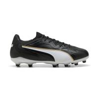PUMA King 20 Pro Gras / Kunstgras Voetbalschoenen (MG) Zwart Wit Goud - thumbnail