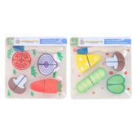 Houten Snijpuzzel Groente, 9st. - thumbnail