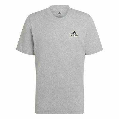 Heren-T-Shirt met Korte Mouwen Adidas Essentials Feelcomfy Grijs - Maat: M