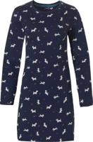 Blauw hondjes nachthemd katoen - thumbnail