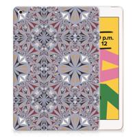 Apple iPad 10.2 | iPad 10.2 (2020) | 10.2 (2021) Tablet Back Cover Flower Tiles - thumbnail