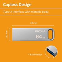Kioxia TransMemory U366 USB flash drive 64 GB USB Type-A 3.2 Gen 1 (3.1 Gen 1) Grijs - thumbnail