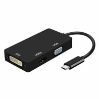 Adapter USB-C naar VGA/HDMI/DVI Aisens A109-0343 HDMI USB VGA USB 3.2 Zwart 15 cm - thumbnail