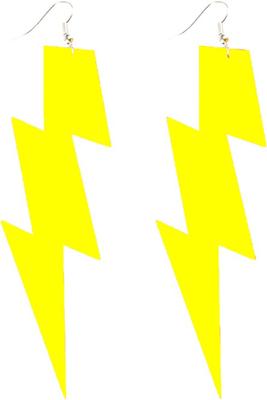 Eightees Oorbellen Flash neon geel