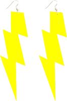 Eightees Oorbellen Flash neon geel - thumbnail