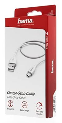 Hama Oplaadkabel USB A - Micro USB 150 cm Wit