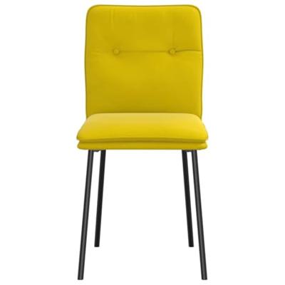 Eetkamerstoelen 6 st fluweel geel