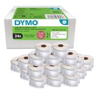 Dymo etiketten LabelWriter ft 25 x 54 mm, wit, 500 etiketten, multipack van 24 rollen - thumbnail