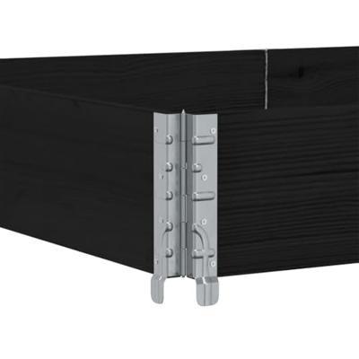 VidaXL Palletopzetrand 150x100 cm massief grenenhout zwart