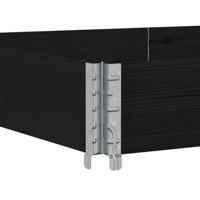 VidaXL Palletopzetrand 150x100 cm massief grenenhout zwart - thumbnail