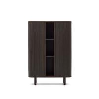 Kave Home Opbergkast 'Mailen' Essenhout, 140 x 110cm, kleur Donkerbruin - thumbnail