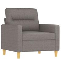 3-delige Loungeset met kussens stof taupe - thumbnail