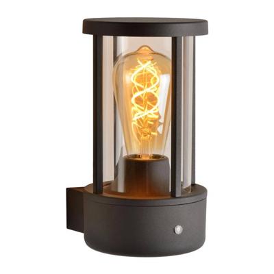 Lucide LORI - Wandlamp Binnen/Buiten - Ø 12 cm - 1xE27 - IP44 - Dag/nacht sensor - Antraciet Lucide LORI - Wandlamp Binnen/Buiten - Ø 12 cm - 1xE27 - IP44 - Dag/nacht sensor - Antraciet