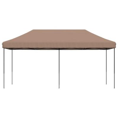 Partytent inklapbaar pop-up 580x292x315 cm bruin - thumbnail
