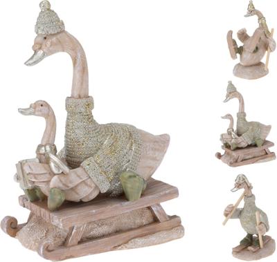 Goose 15 cm 3ass Champagne kerst Nampook - Nampook Goose 15 cm 3ass Champagne kerst Nampook - Nampook