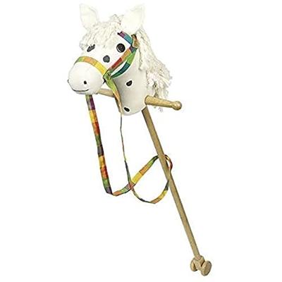 Goki houten stokpaard wit