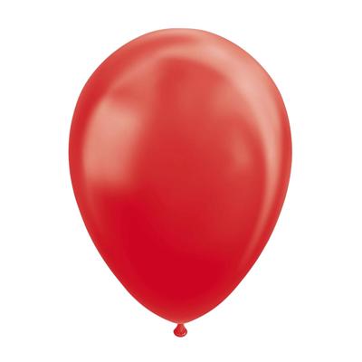 Globos Ballonnen pearl rood 30cm, 10st.