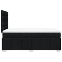 Boxspring met matras stof zwart 120x190 cm - thumbnail