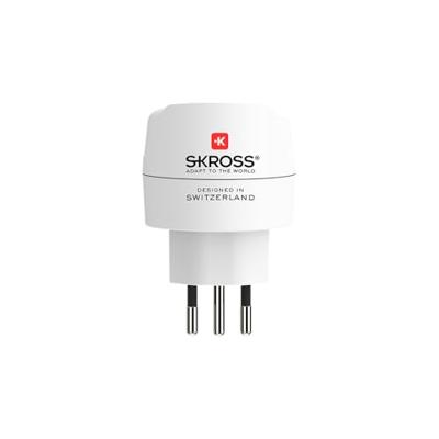 SKROSS Europe to Switzerland + Italy + Brazil Travel Adapter | Compact, 100-250 V, 10 A, tot 2500 W | Voor smartphone, laptop, camera en meer