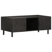 Salontafel 100x54x40 cm massief mangohout zwart - thumbnail