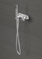 Hotbath Chap inbouw douchethermostaat met handdouche geborsteld nikkel - thumbnail