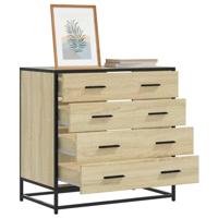 Ladekast 70x41x70 cm bewerkt hout sonoma eikenkleurig - thumbnail