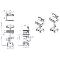 ROLINE Mobiele PC/LCD werkplek, in hoogte verstelbaar - thumbnail