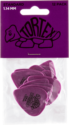 Dunlop Tortex Standard 1.14mm 12-pack plectrumset paars
