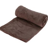 Fleece deken 125x150cm taupe - thumbnail