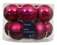 Kerstballen glas d6 cm pink 10 st Decoris - Decoris - thumbnail