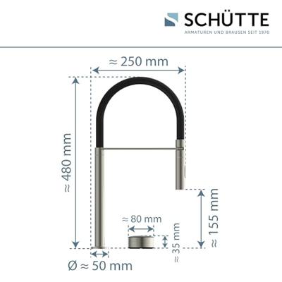 Schutte AQUADOT Digitale keukenkraan met smart control | RVS look | Zwart | Met soft-touch slang - 99556 Schutte AQUADOT Digitale keukenkraan met smart control | RVS look | Zwart | Met soft-touch slang - 99556