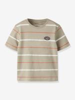 T-shirt voor jongens met streepjesmotief NAME IT taupe - thumbnail