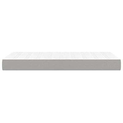 Pocketveringmatras medium 90x190x20 cm stof lichtgrijs